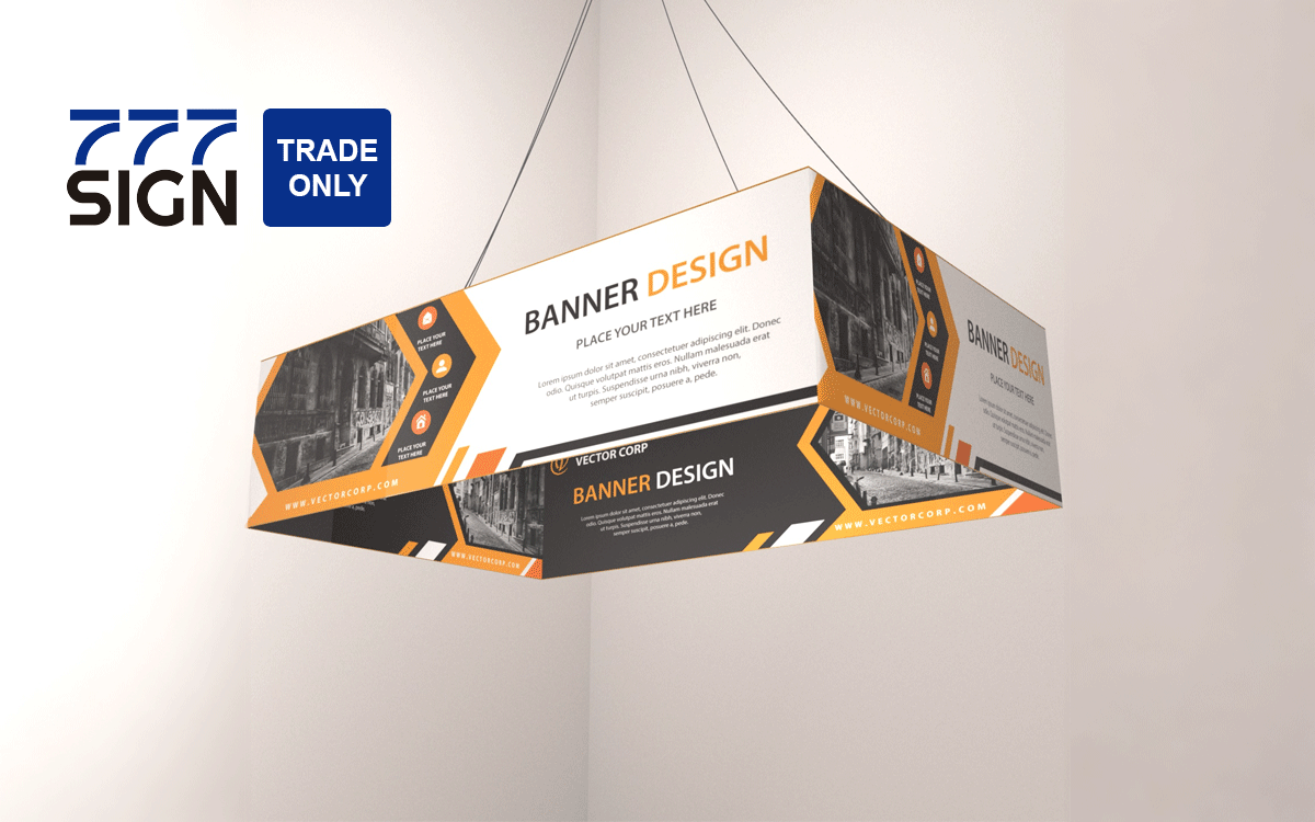 The Art of Shapes: Choosing Between Square and Round Hanging Signs for Trade Shows - 777Sign